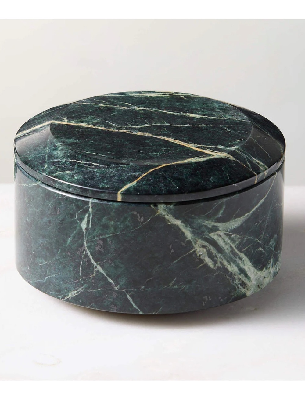 CB2 Round Green Spider Marble Box